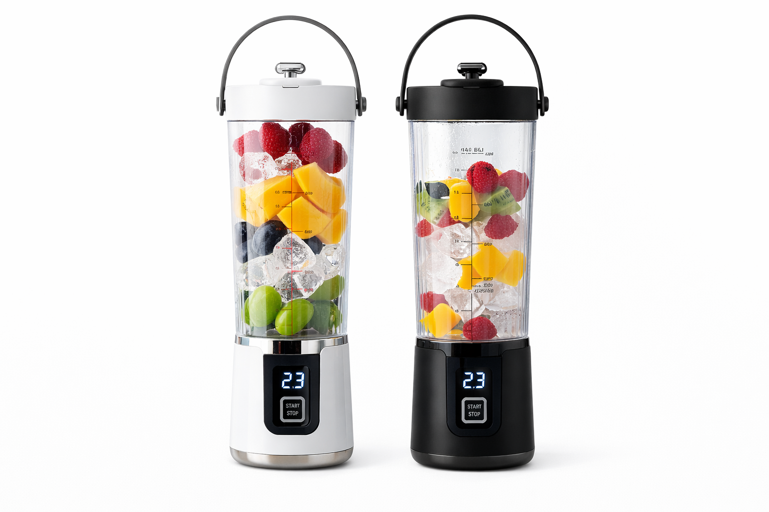Frullatore Portatile Ricaricabile USB-C 600 ml con Display Digitale e Lame in Acciaio Inox - immagine 5