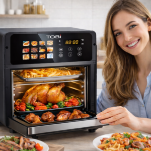Friggitrice ad Aria 16L 2400W con Display Full Color Touch 12 Programmi Automatici  Forno Air Fryer Digitale XXL