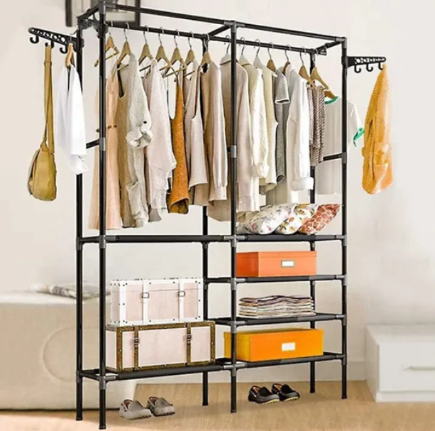 Stand Appendiabiti in Metallo con Ripiano – Robusto, Moderno e Salvaspazio - immagine 3