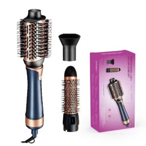 Set Professionale di Spazzole ad Aria Calda 3-in-1 – Asciugacapelli, Spazzola Lisciante e Arricciacapelli con Tecnologia Ionica e Rivestimento in Ceramica